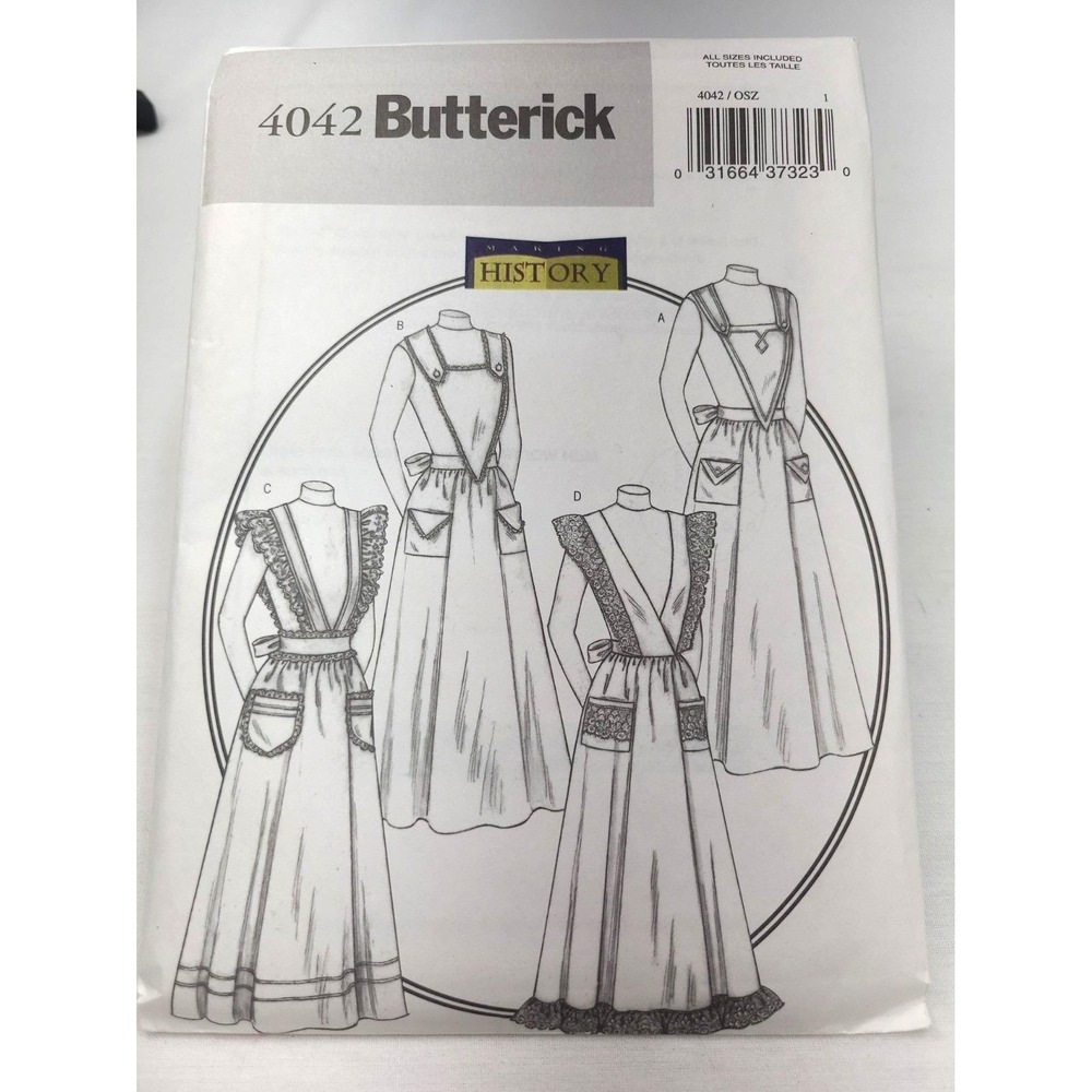 4042 Butterick Making History Apron Patterns Vintage Style